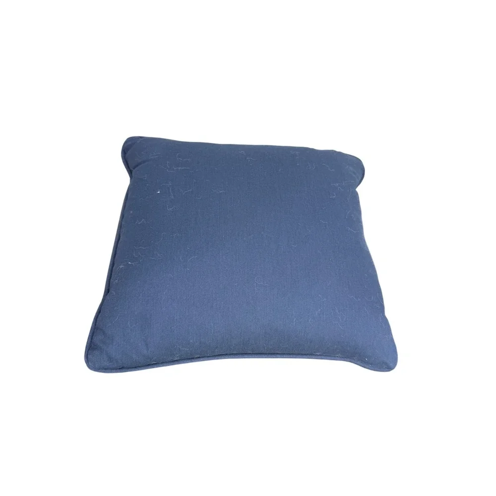 Vintage Golf Needlepoint Tapestry Throw Pillow Navy Blue Mens Gift Office